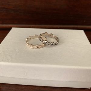 Mignon Faget Sterling Silver Crown Ring Set Size 5